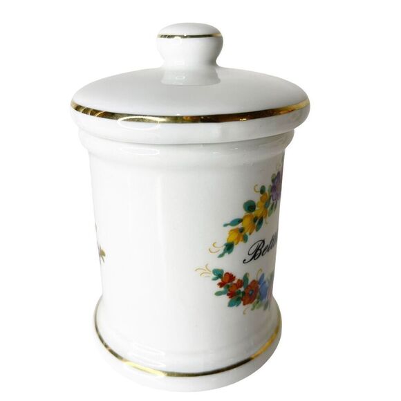 Vintage Reutter Porcelain "BETTHUPFERL" Bedtime Snack Jar W/ Lid W. Germany - Picture 15 of 16